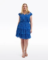 Alana Tiered Dress Blue Scattered Ditsy