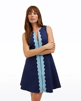 Sleeveless Mae Love Circle Dress Two Tones Blue