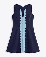 Sleeveless Mae Love Circle Dress Two Tones Blue