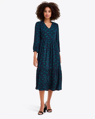 Katie Midi Dress Ginko Leaf