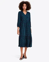 Katie Midi Dress Ginko Leaf