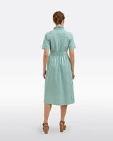 Jordan Green Stripe Midi Dress
