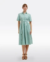 Jordan Green Stripe Midi Dress