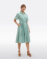 Jordan Green Stripe Midi Dress