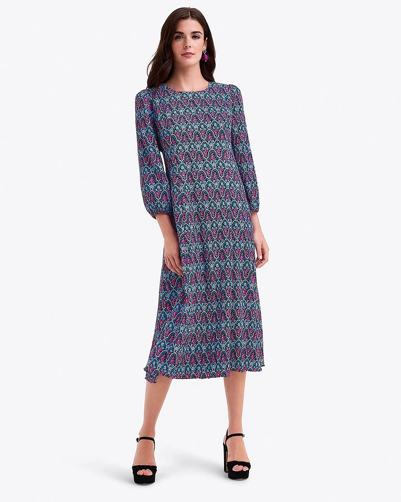 Long-Sleeve Midi Dress