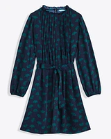 Long Sleeve Belted Dress Ginko Leaf