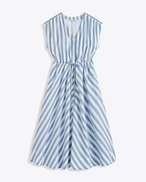 Haven Short Sleeve Midi Shirtdress Wave Stripe