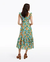 Carrie Midi Dress Lemon Blossom