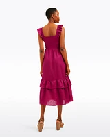 Carrie Midi Dress Raspberry Pink