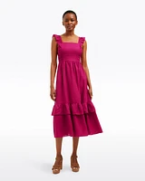 Carrie Midi Dress Raspberry Pink