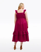 Carrie Midi Dress Raspberry Pink