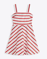 Zoe Love Circle Dress Red Wentworth Stripe