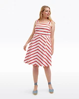 Zoe Love Circle Dress Red Wentworth Stripe