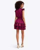 Alana Tiered Dress Hammered Satin