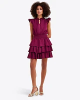 Alana Tiered Dress Hammered Satin