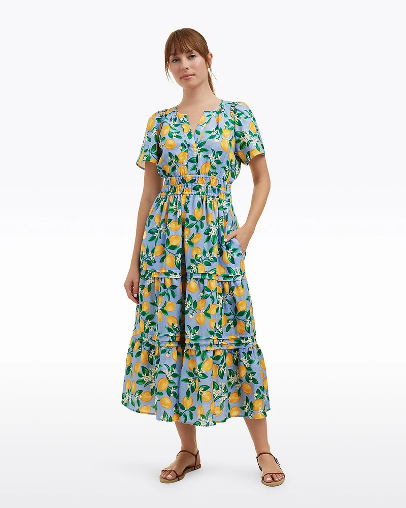 Hollie Midi Dress Lemon Blossom