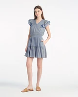 Gabby Mini Dress Blue Dots