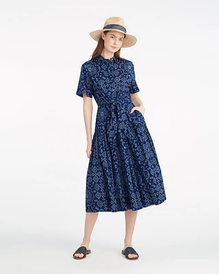 Riley Midi Shirtdress Bandana Blue