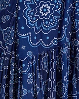 Riley Midi Shirtdress Bandana Blue