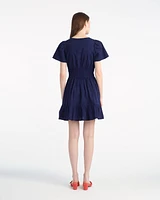 Wilson Mini Dress with Floral Embroidery