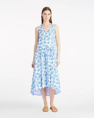 Skipper V-Neck Midi Dress Seashells
