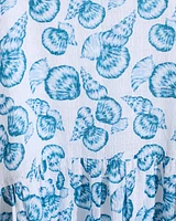 Skipper V-Neck Midi Dress Seashells