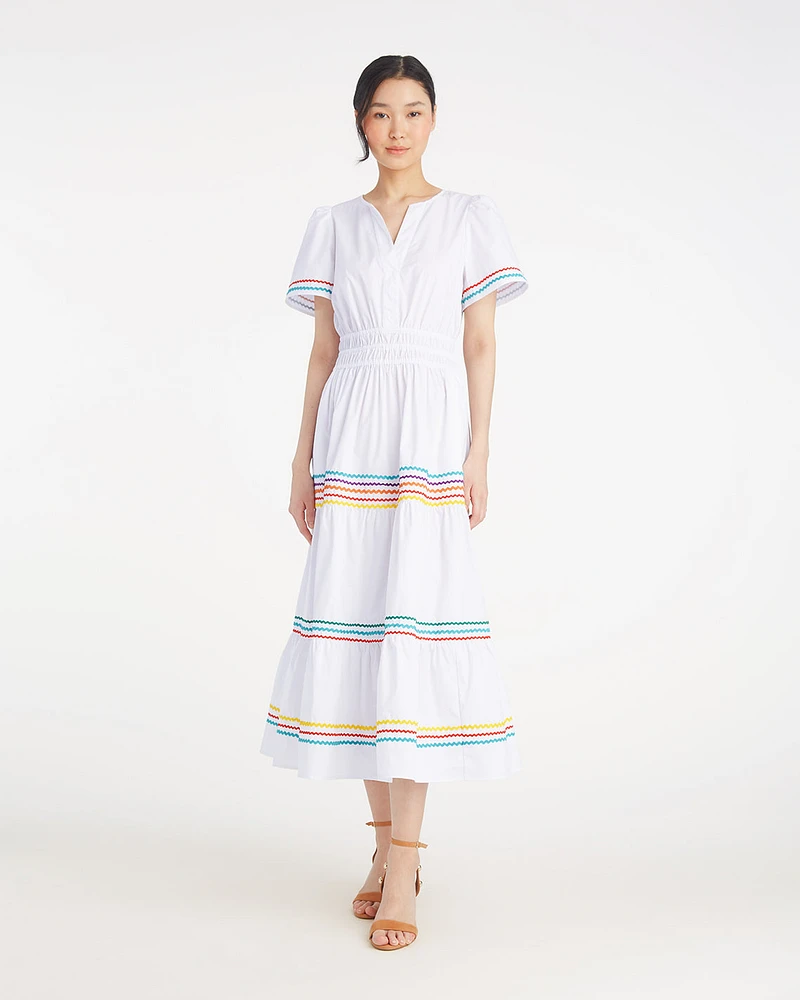Hollie Midi Dress Rainbow Ric Rac