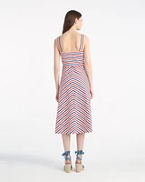Angela Love Circle Midi Dress Americana Stripes