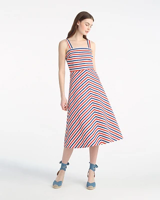 Angela Love Circle Midi Dress Americana Stripes