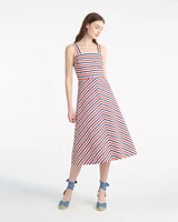 Angela Love Circle Midi Dress Americana Stripes
