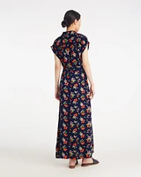 Devin V-Neck Midi Dress Cherry Blossom