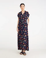 Devin V-Neck Midi Dress Cherry Blossom
