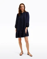 Molly Mini Dress Embroidered Stripe