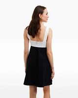 Henrietta Mini Dress Black and White