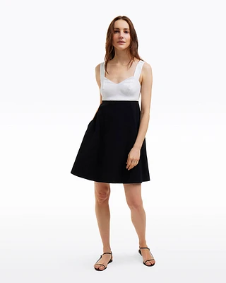 Henrietta Mini Dress Black and White