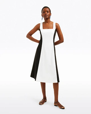 Genevieve Midi Dress Black and White