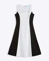 Genevieve Midi Dress Black and White