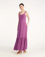 Brynn Sleeveless Midi Dress Amethyst