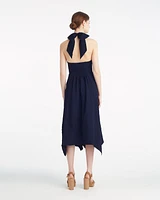 Violeta Halter Neck Dress Seersucker