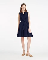 Avery Sleeveless Shirtdress Seersucker