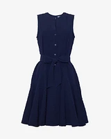 Avery Sleeveless Shirtdress Seersucker