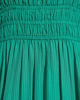 Berkeley Smocked Waist Midi Dress Green