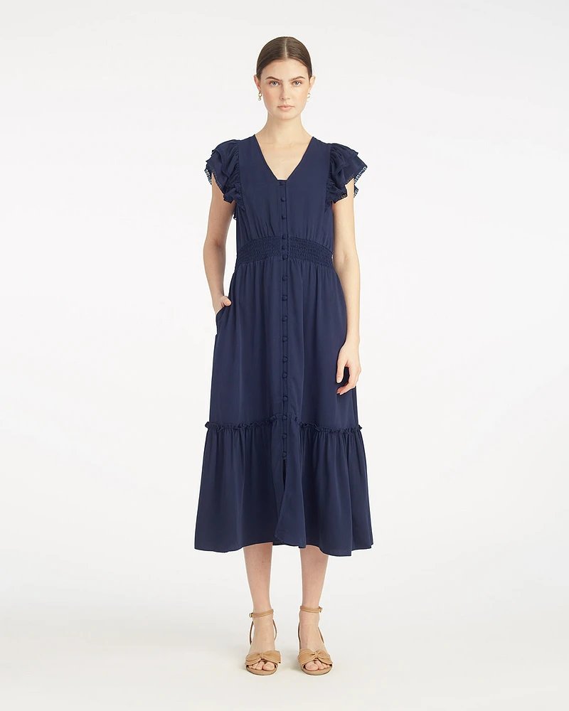Meg Midi Dress Navy