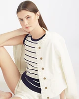 Ruffle Denim Jacket