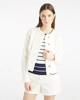 Ruffle Denim Jacket