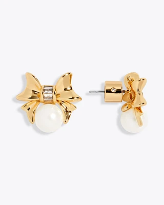 Bow Pearl Studs