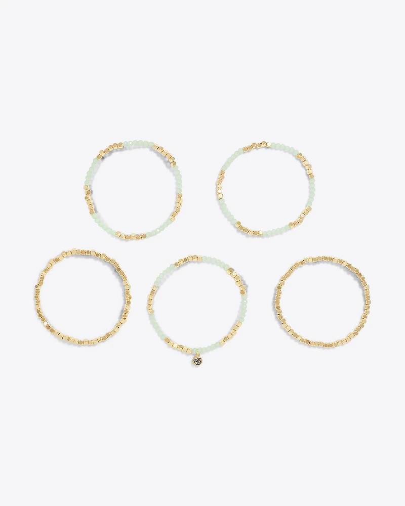 Green Stretch Bracelet Set