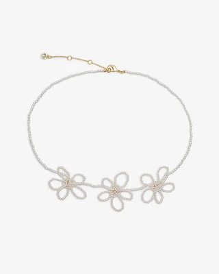 Pearl Flower Knot Necklace