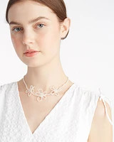 Pearl Flower Knot Necklace