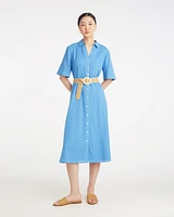 Annika Midi Shirtdress Textured Cotton